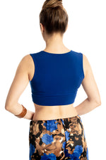 Load image into Gallery viewer, Crop Top with Ruched Details - Electric blue