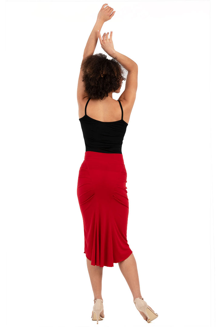 Small Tail Pencil Skirt With Back Gatherings