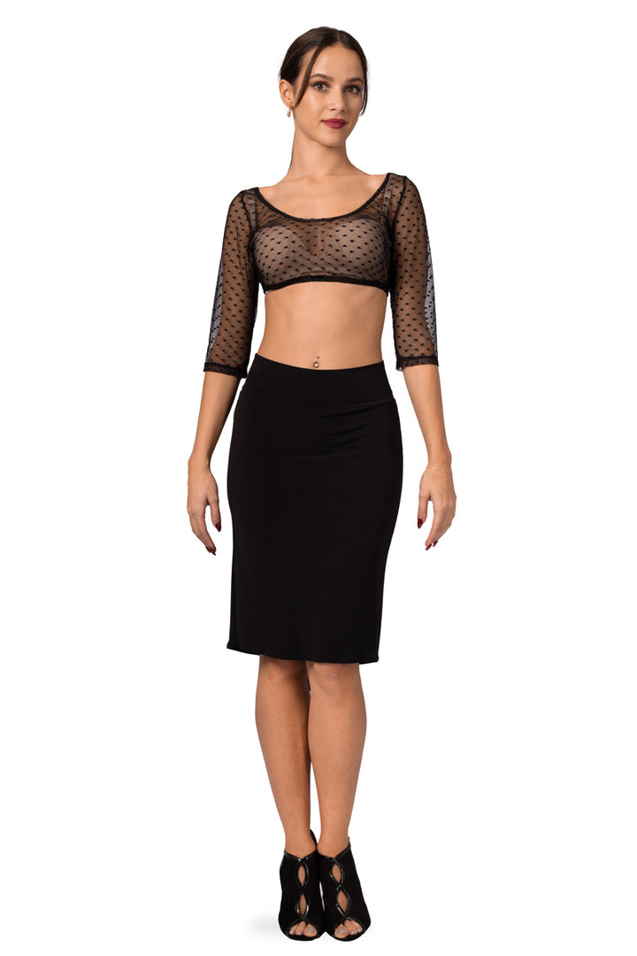 Crop Top Dotted Tulle Undergarment