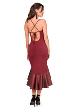 Load image into Gallery viewer, Taffeta Ruffled Dress With Spaghetti Straps