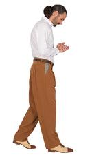 Load image into Gallery viewer, Tobacco Men&#39;s Tango Pants With Front And Back Pleat