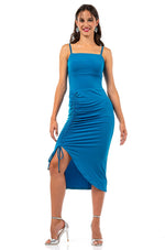 Load image into Gallery viewer, Bodycon Tango Dress With Adjustable Ruched Slit