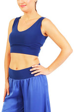 Load image into Gallery viewer, Crop Top with Cutout Back - Electric blue