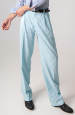 Load image into Gallery viewer, Light Blue Cotton Tango Pants With 2 Pleats
