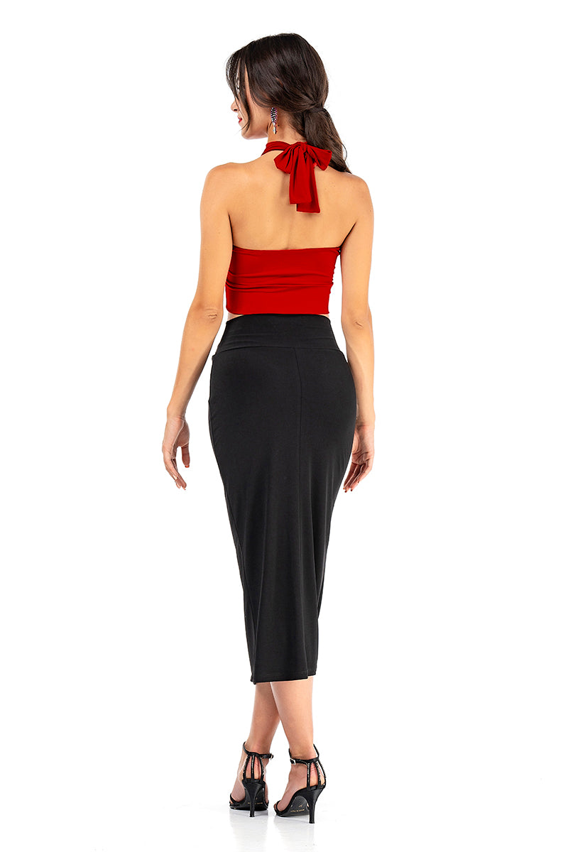 Midi Pencil Tango Skirt With Slit | Tango Clothing – conDiva Midi Pencil Tango Skirt With Slit | Tango Clothing – conDiva