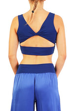 Load image into Gallery viewer, Crop Top with Cutout Back - Electric blue