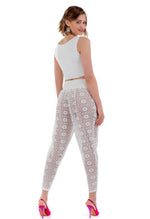 Load image into Gallery viewer, Off-white Sheer Laced Tango Pants