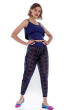 Load image into Gallery viewer, Dark Blue Sheer Laced Tango Pants