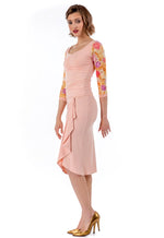 Load image into Gallery viewer, Salmon Pink Wrap Tango skirt