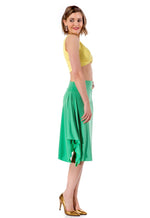 Load image into Gallery viewer, Skirt With Side Draping - bright green