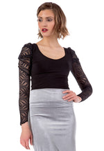 Load image into Gallery viewer, Voluminous Lace Shoulders Top
