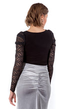 Load image into Gallery viewer, Voluminous Lace Shoulders Top