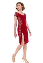 Load image into Gallery viewer, Burgundy Elegant Tango Dress With Lace Back &amp; Sides
